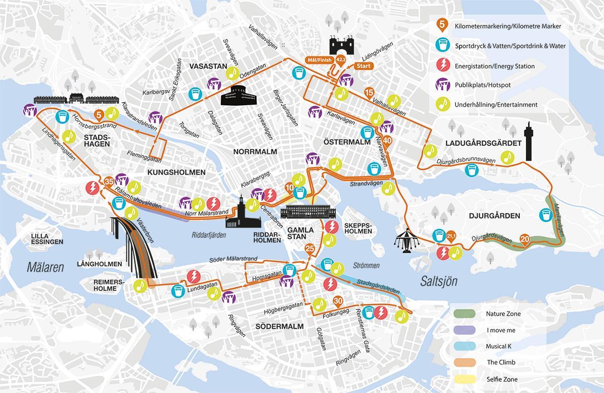 ramani ya Stockholm marathon