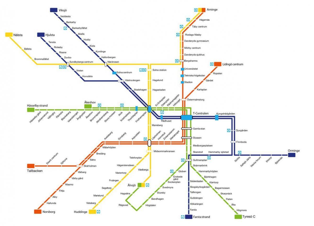 ramani ya Stockholm metro sanaa